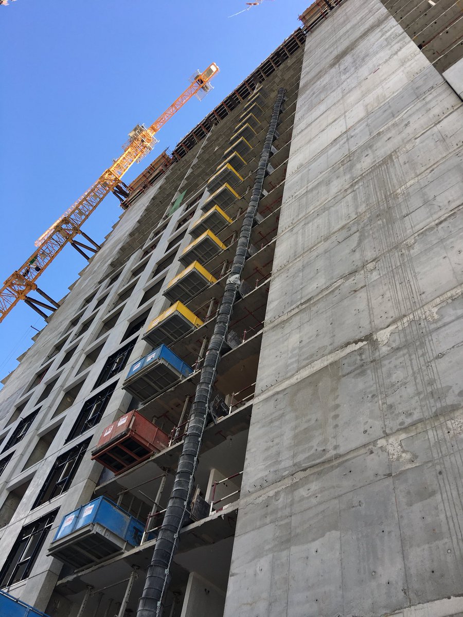 Muhamma57360318's tweet photo. Another rubi rubber chutes line on another high rise project https://t.co/0xMZf8nSG5