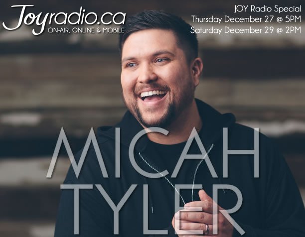 myJOYRadio's tweet image. You don't need to return this gift, because our #JoyRadioSpecial w/ @MicahTylerMusic fits everyone! Tune in this week for an hour radio event with Micah as we play hits like #EvenThen, #Different and #NeverBeenAMoment. Today at 5PM or Saturday at 2PM. #myJOYradio #Toronto