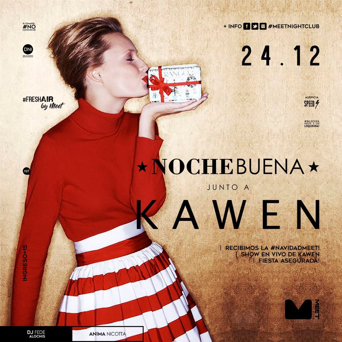 MeetNightClub's tweet photo. Recibimos la navidad en Meet 🙌🏼 la fiesta está asegurada, show en vivo de KAWEN 🥳🎉👯‍♀️👯‍♂️ https://t.co/BcF53kfxva
