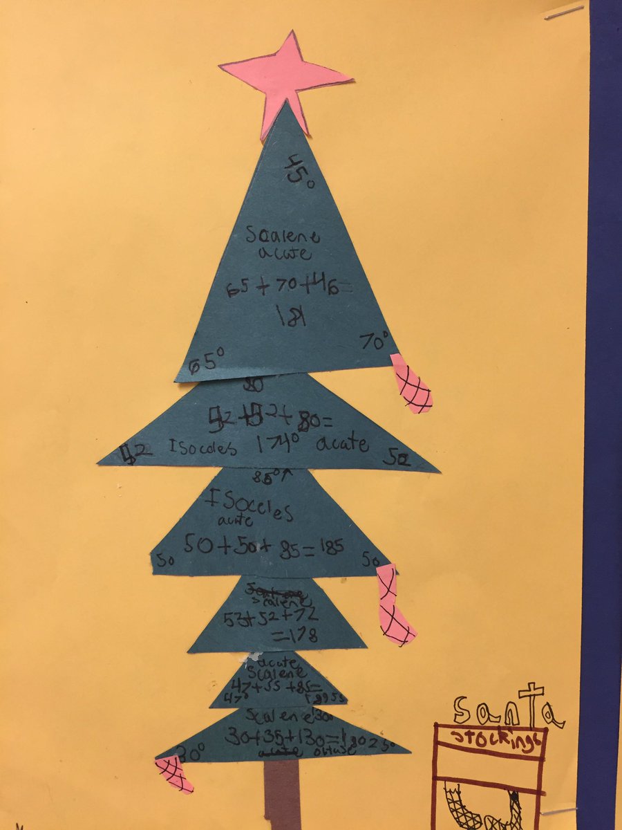EastWilliams's tweet photo. Grade 5/6 studying angles and enjoying the festive season! What a sharp bunch @EastWilliams #TVDSBMath https://t.co/PDpnU7x6Il