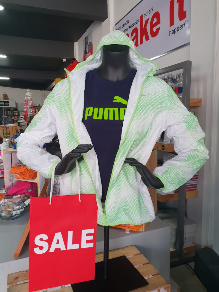 PUMA t-shirts R80.ERKE Runners Jackets R399. Now available at ATLAS Mills(Salt River)