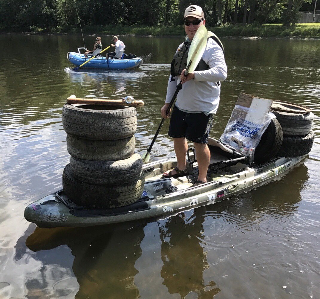 Brian Cadoret, Pro Staff, donated his time to clean up one of his local waterways. #Paddle4Fish