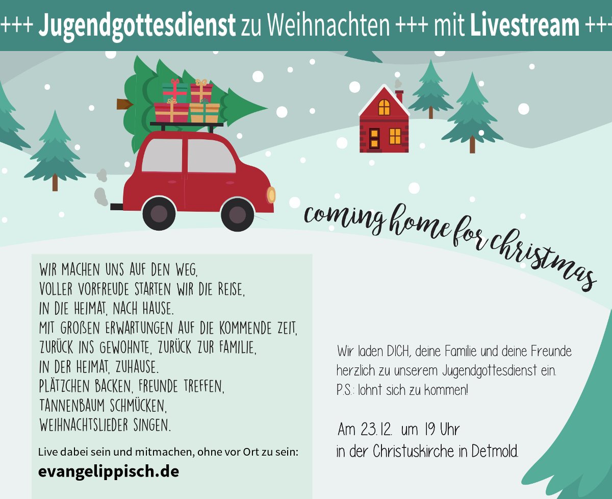 wtlx's tweet photo. Am Sonntag um 19 Uhr gibt es wieder einen Jugendweihnachtsgottesdienst mit Livestream. Seid dabei und beteiligt euch per WhatsApp, Twitter, Instagram,... am Gottesdienst :) #SocialGoDi https://t.co/Fte4mVJhNW