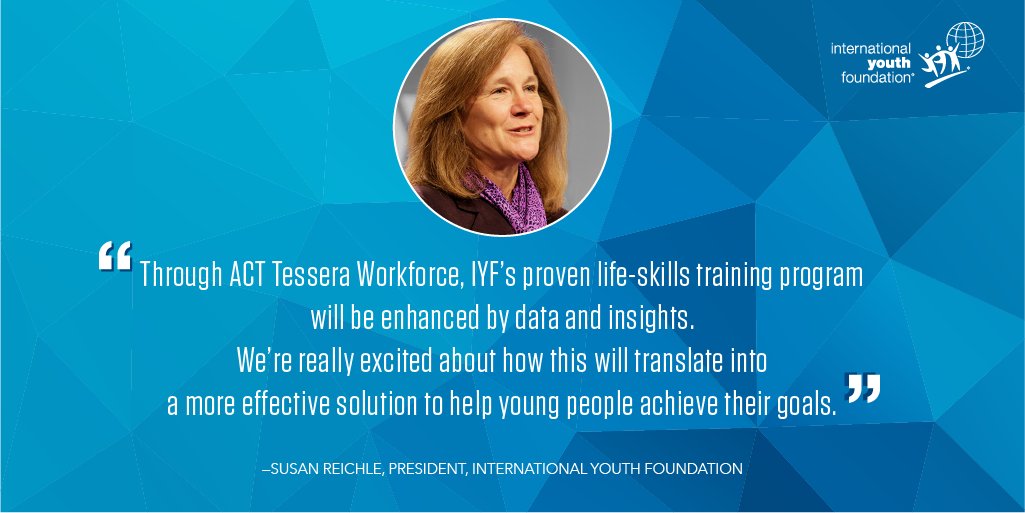IYFtweets's tweet photo. We’re excited! #LifeSkills learned through Passport to Success® can be accurately measured and reported using #ACTTesseraWorkforce. Learn more about this new tool: https://t.co/iqTaz0XtUv @ACT https://t.co/RC5PCyKnZZ