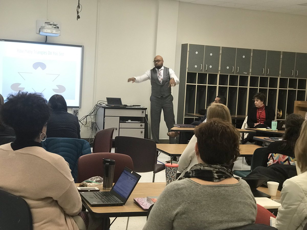 Emwatsongrant's tweet photo. The Power of Beliefs: Lee Williams, Executive Director of Equity and Inclusion, engages CHCCS instructional coaches in powerful conversations about our beliefs and how they impact the students we serve. #powerofbeliefs #implicitbias #equityisourwork https://t.co/2cdM3SGXoi