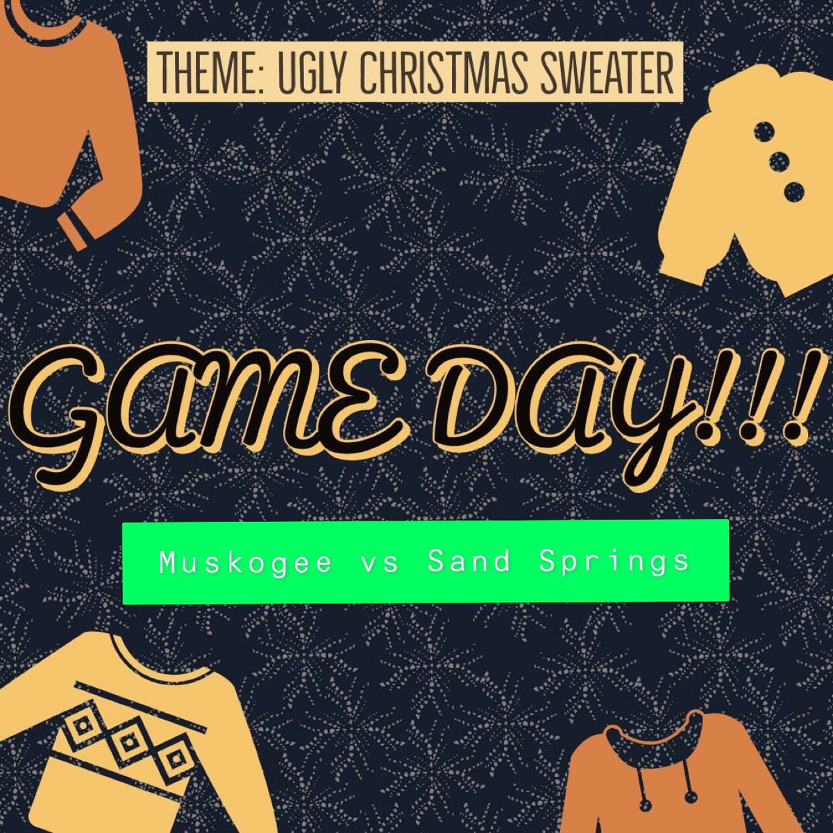 MHSrougherpride's tweet photo. If you need a Christmas sweater let Mrs.Fleak know ASAP!!!!!!!! See y’all tonight! https://t.co/a9Qf1etpQ7