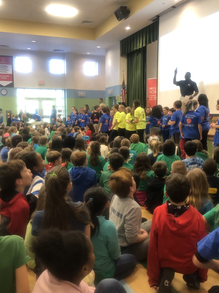 cmoore90's tweet photo. Honored to celebrate and honor the Sycamore Creek ES Crocs today! National Unified Champion School! #choosetoinclude https://t.co/OioTHU7ntw