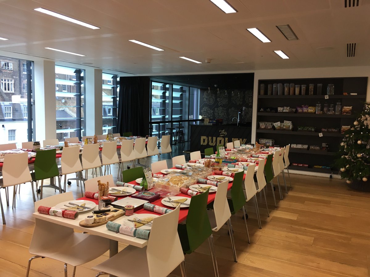 joannamuttiah1's tweet photo. We had a little prelude to Christmas today here in our London office. Literally have been in a food coma since #zendesk #christmas #fun https://t.co/tvV9tLJ3W1