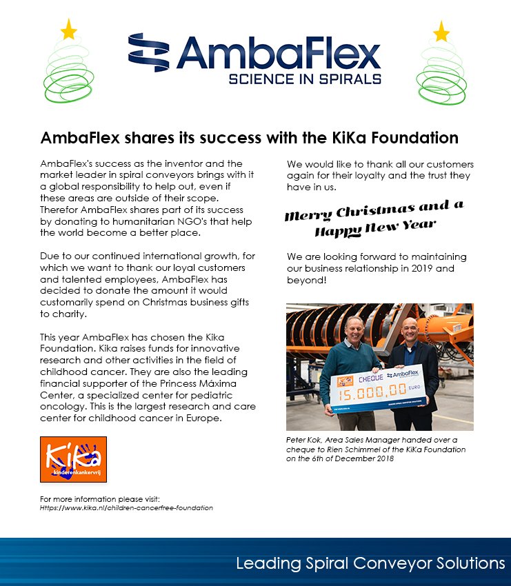 AmbaFlex shares its success with the KiKa foundation! ambaflex.com/ambaflex-share…