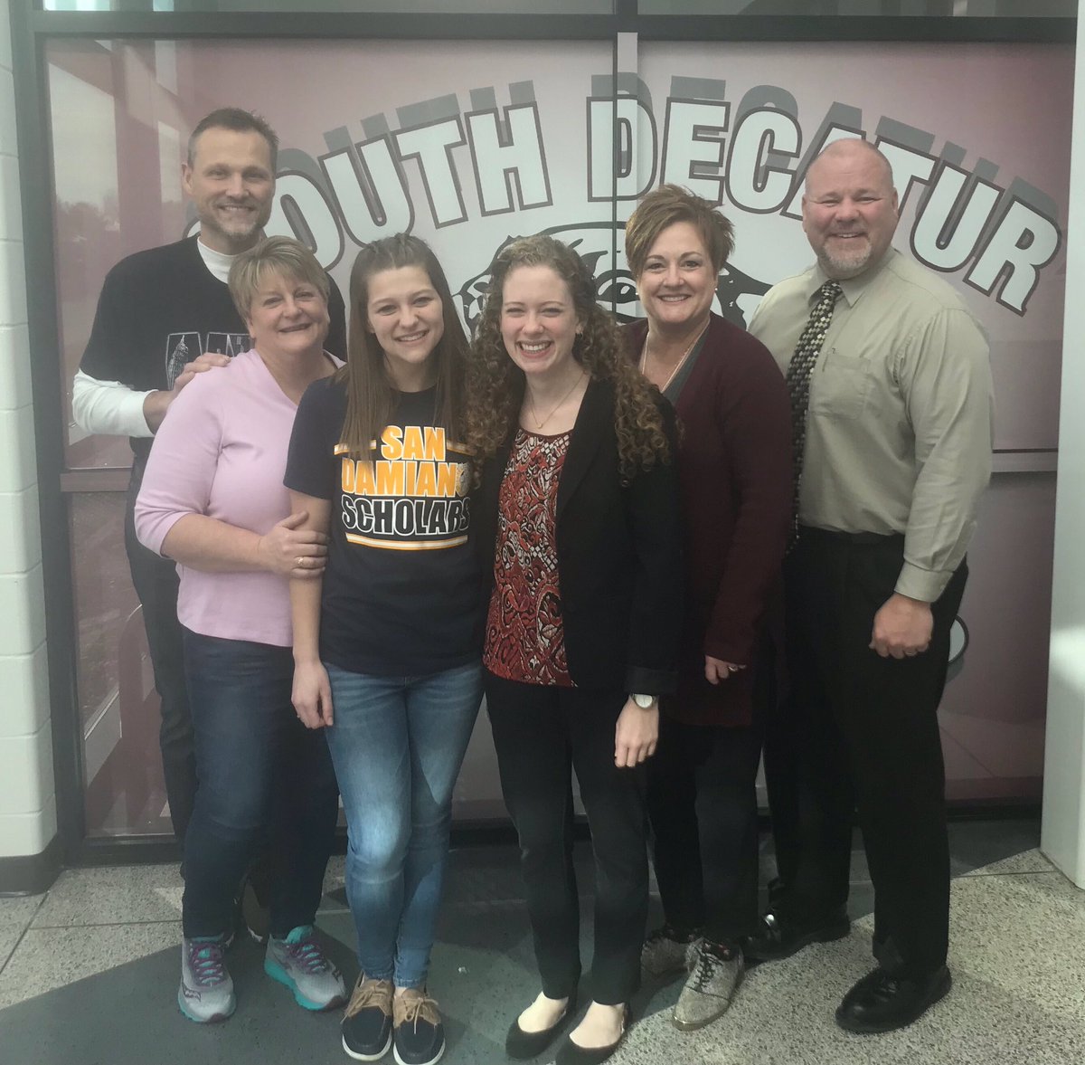 What a day to celebrate! Congratulations to Anna Johannigman and her family. Marian University awarded Anna the San Damiano Scholarship today. @DCCSSuper <a href="/SD_cougars/">South Decatur Cougar</a>