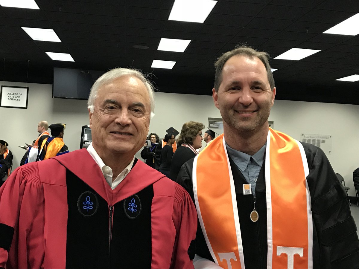 UTK_EEPS's tweet photo. Have more EPS #UTgrad2018 pictures? We'd love to see them! Here are more pictures of Hap McSween with Chris Wetteland and Ashley Manning-Berg with @Joy_Buongiorno (who received her PhD from @UTKMicrobiology, but who is also an alumna of our department). https://t.co/6xSCcpm4fS