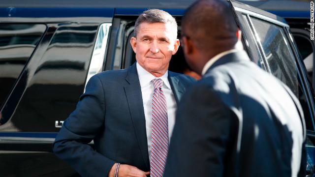 President Trump's former national security adviser Michael Flynn arrives in court to be sentenced after pleading guilty to lying to investigators. Follow live: https://cnn.it/2Cl33Nu