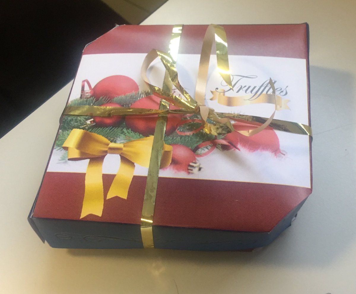 mrdavidsonsdhs's tweet image. Some of the fantastic boxes from S1 today! Filled with the tasty truffles they made in HE. 😋