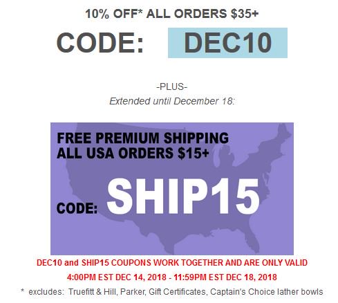 Only 12 hours left to get 10% off  $35+  AND  free shipping (USA) at MaggardRazors.com

Today's also our last official shipping day to get things by Christmas Eve (EDGE shipping, First Class, or Priority).

Thanks for all your support!