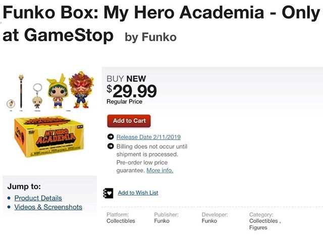 my hero gamestop box