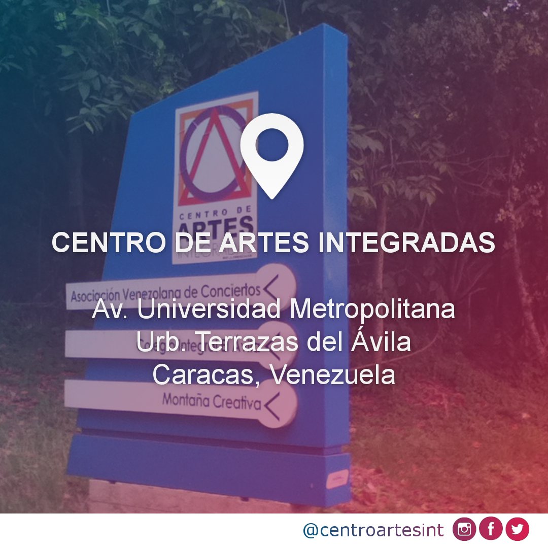 AVCven's tweet photo. ¿Quieres visitar a la @AVCven y a nuestro @CentroArtesInt? Estamos al lado de Terrazas del Ávila, entras por la universidad Metropolitana y a unos 200 metros cruzas a la izquierda... ¡SIEMPRE BIENVENIDO! https://t.co/tSky8sV5oL