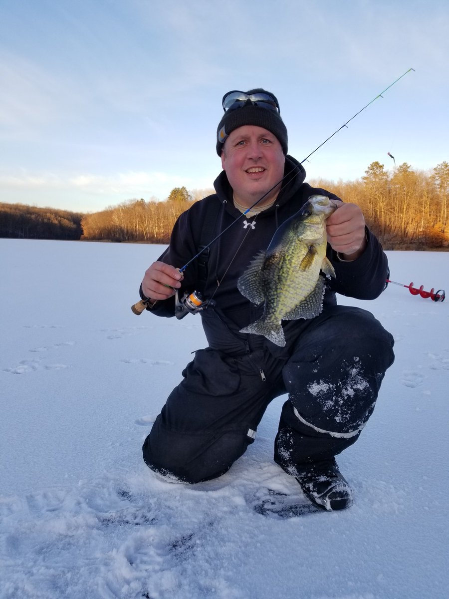 KKellyWalleyes's tweet photo. Nothing better than having the lake to yourself, trolling with ease with my @Eskimo_IceGear F1 Rocket #auger, and catching #crappie with a #pike kicker. @TunedUpCustom @FishShimanoNA @RapalaVMC #tungsten tubby and #tungsten waxtail jigs @StrikerBrands https://t.co/fkujKSM6Pd