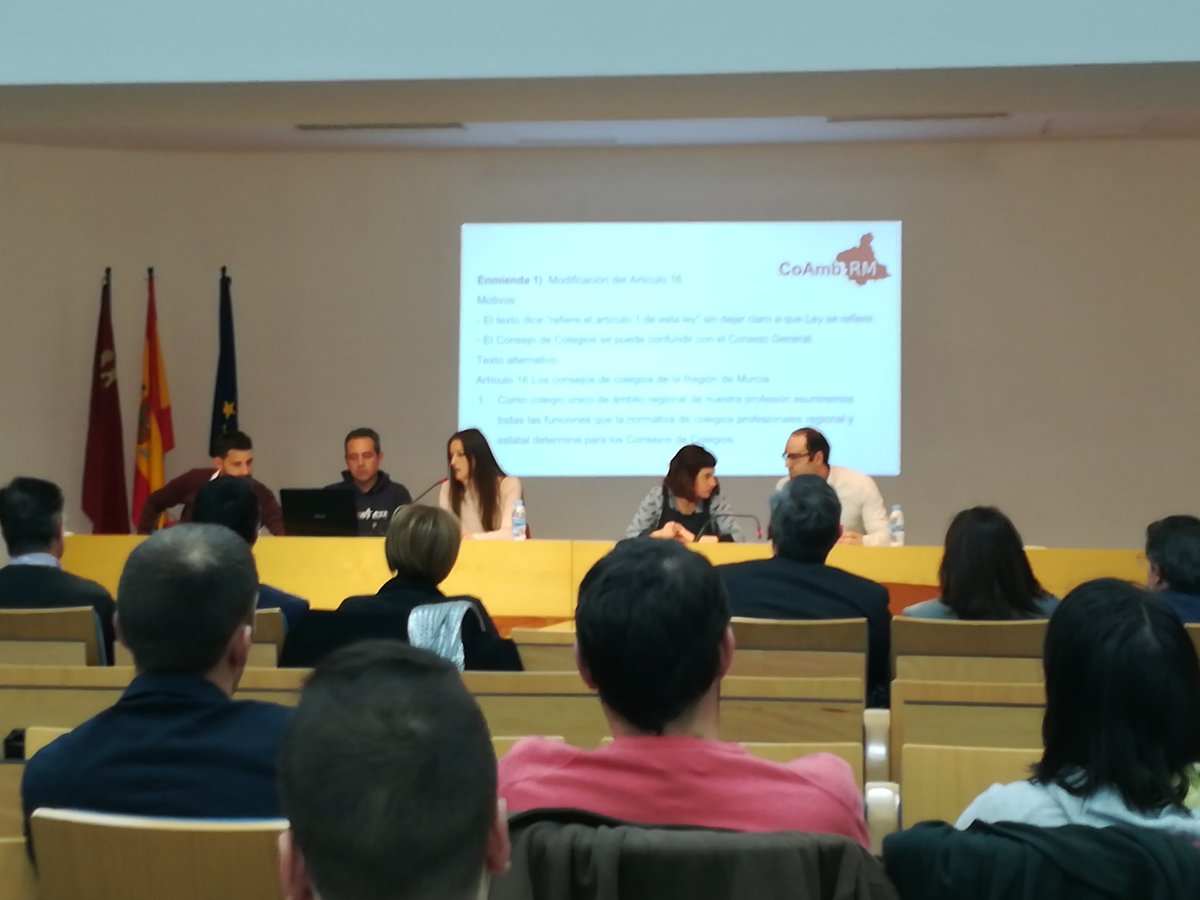 CoambMurcia's tweet photo. La #AsambleaConstituyente del #CoAmbRM vota positivamente la actuación de la Comisión Gestora y aprueba sus estatutos. #Elcolegioestámáscerca https://t.co/CBHeygYwvl