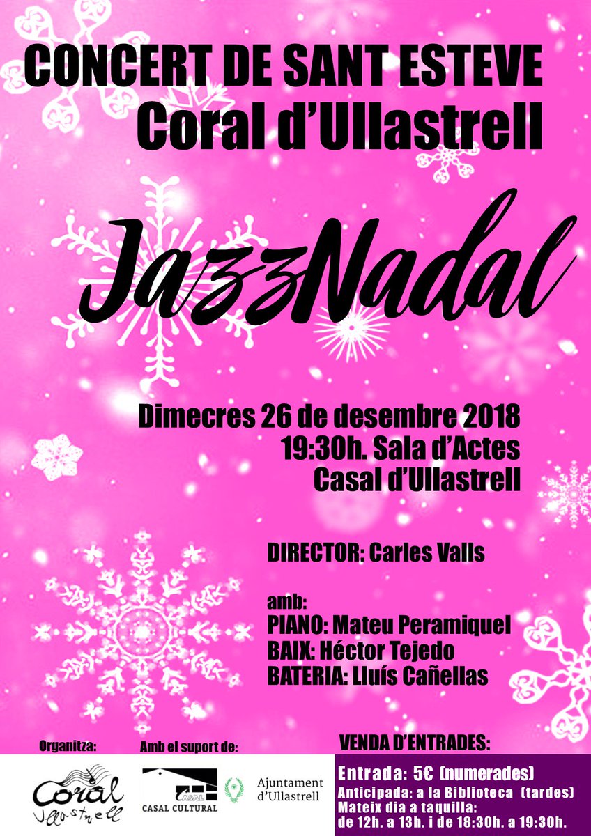CoralUllastrell's tweet photo. Avui assaig amb músics 🎹🎸🥁 i és que el concert de Sant Esteve us agradarà molt!!! Ja podeu comprar les entrades aquesta setmana a la Biblioteca (tardes) i el mateix dia al Casal. 🎫5€
 #Ullastrell #CoralUllastrell https://t.co/YdWzyrxTlL