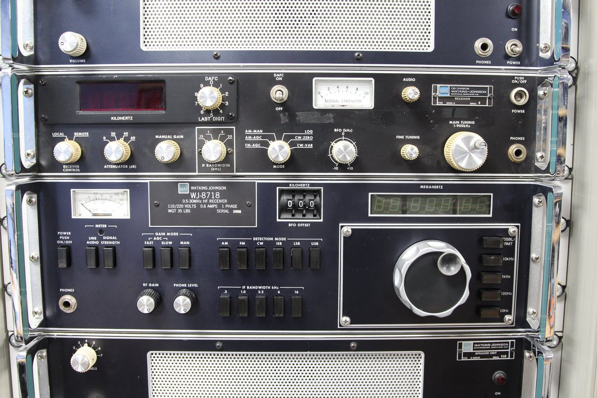 rcmgb_CommsTech's tweet image. This is the Watkins Johnson WJ-8718 HF communications receiver which was primarily used by the military and intelligence agencies in the 70&apos;s. #VintageTech #Volunteering #CommsTech