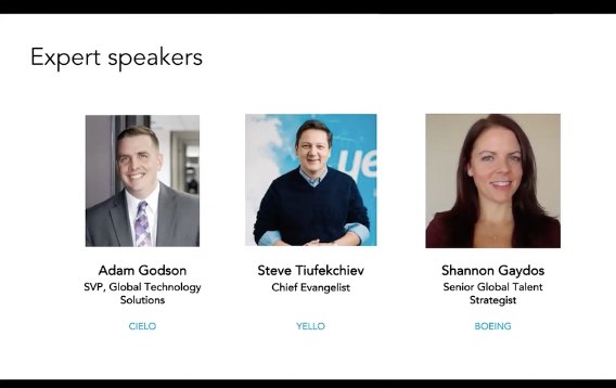 See what the Global Talent Strategist at <a href="/Boeing/">The Boeing Company</a>, the SVP of <a href="/Cielo/">Cielo.com™</a>, &amp; the Chief Evangelist of <a href="/Yello/">Yello</a> have to say about hiring trends using AI. lnkd.in/eUCt29V
#recruitment #AI