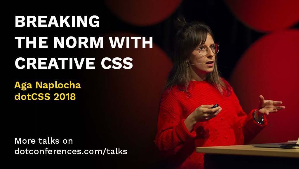 dotCSS's tweet photo. Last dotCSS 2018 to be published: @aganaplocha - Breaking the norm with creative CSS

https://t.co/xQJ7v2X5S2 https://t.co/XuZsV8iutg