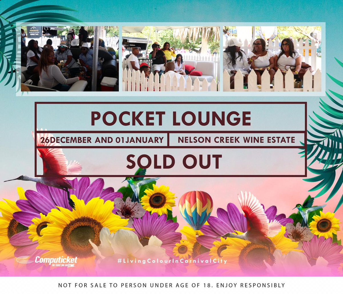 TP Le Pique Nique 9.0 VVIP POCKET LOUNGES SOLD OUT FOR BOTH DAYS 🙆‍♂️🙊

General and Kids tickets still available but running out fast...get yours at your nearest Shoprite Checkers Computicket....

#LivingColourInCarnivalCity #FamilyAffair #Hunters #BETAfrica #Hennessy