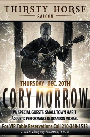CORY MORROW LIVE @ THIRSTY HORSE SALOON! THIS THURSDAY! GET YOUR TICKETS AT ticketfly.com/purchase/event…