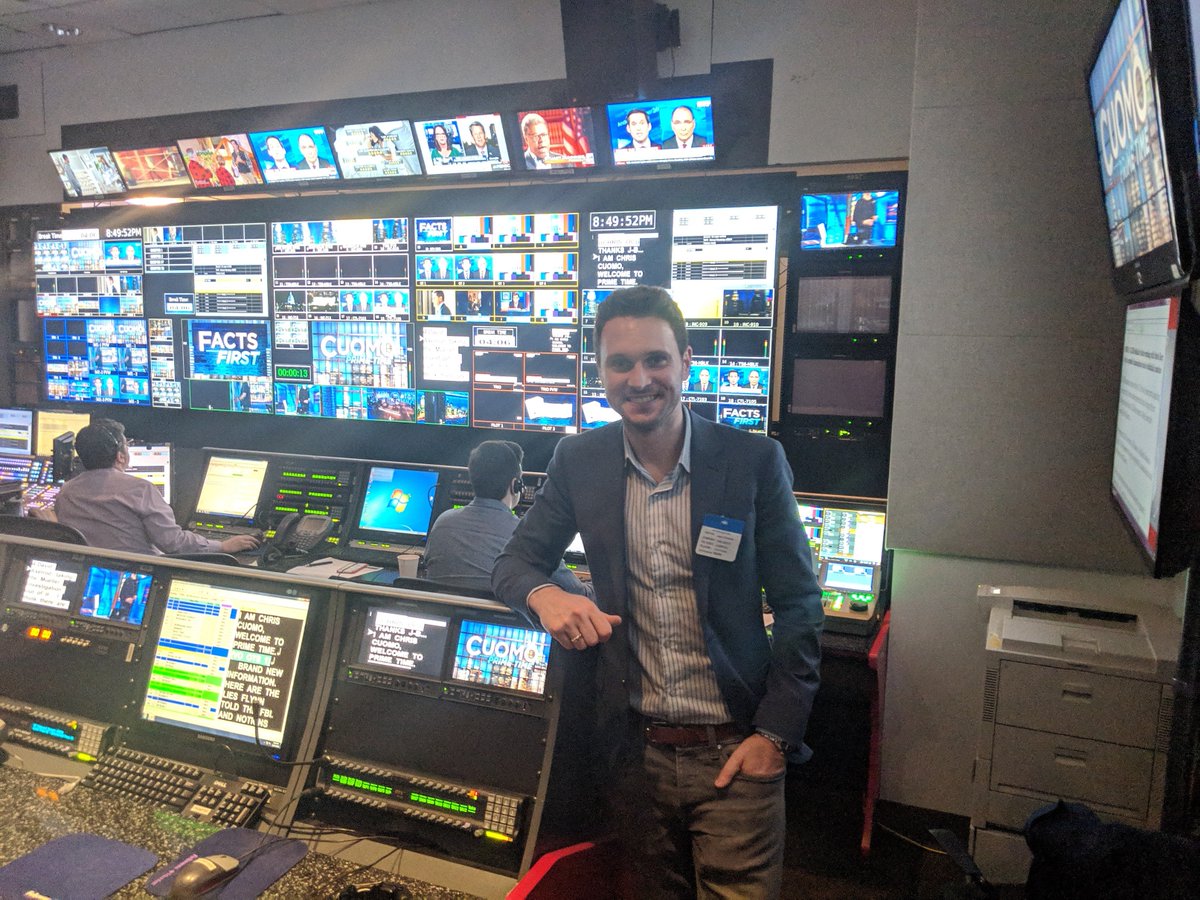 StensonJack's tweet photo. Amazing to have been invited into the control room of @CNN Studios to learn how the magic of news production happens! We have amazing collaborators helping us build #Voyc for real-time journalist alerts! Demo of prototype: https://t.co/CuG2SN9Hkf @CNNPolitics #innovation #AI https://t.co/XReYmfXqez