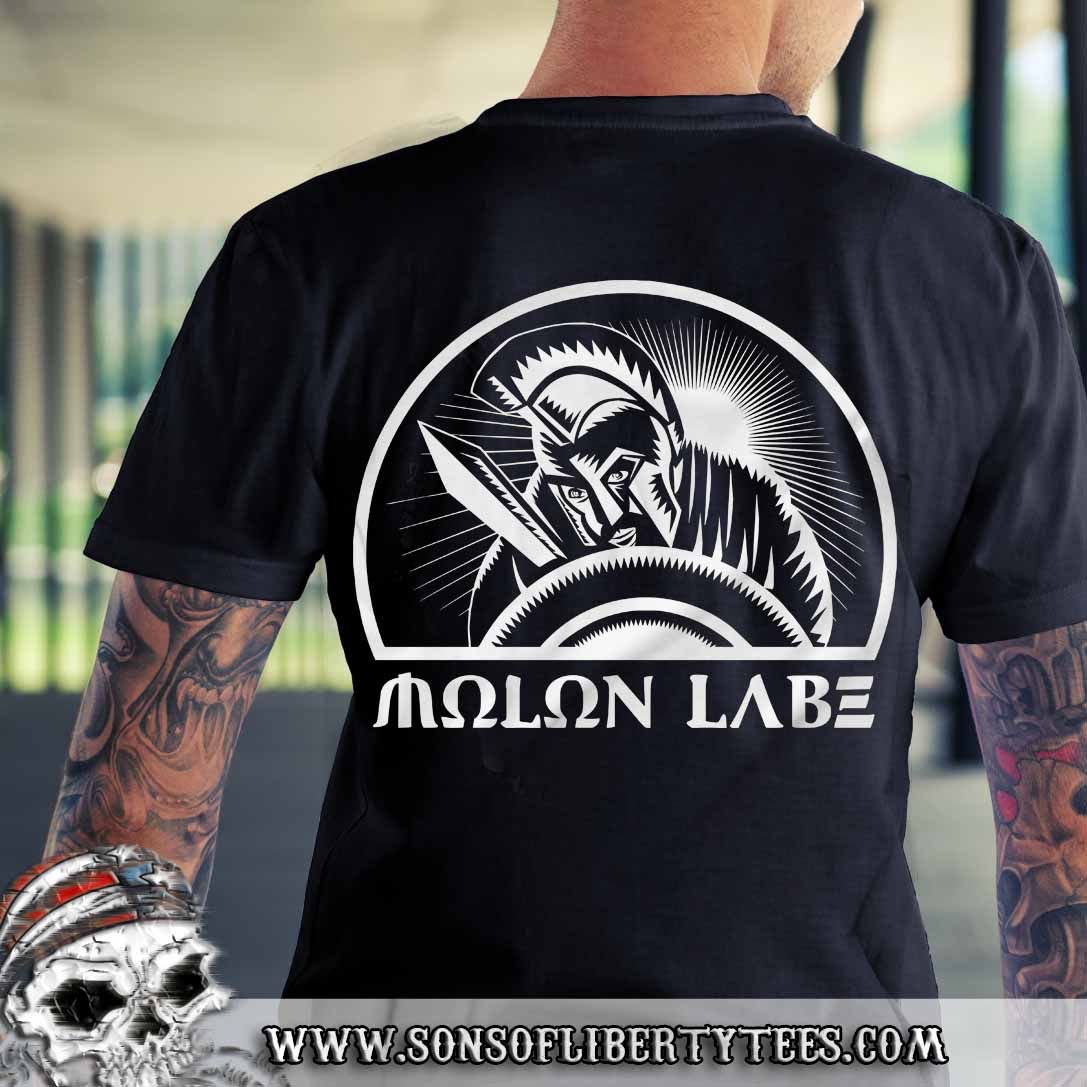 sonslibertytees's tweet photo. Molon Labe. Second Amendment T-Shirt. | https://t.co/J2lS0rdXJA #sonsoflibertytees #menstyle #sonsoflibertytees #apparel #threeper # https://t.co/bMazSFluOZ