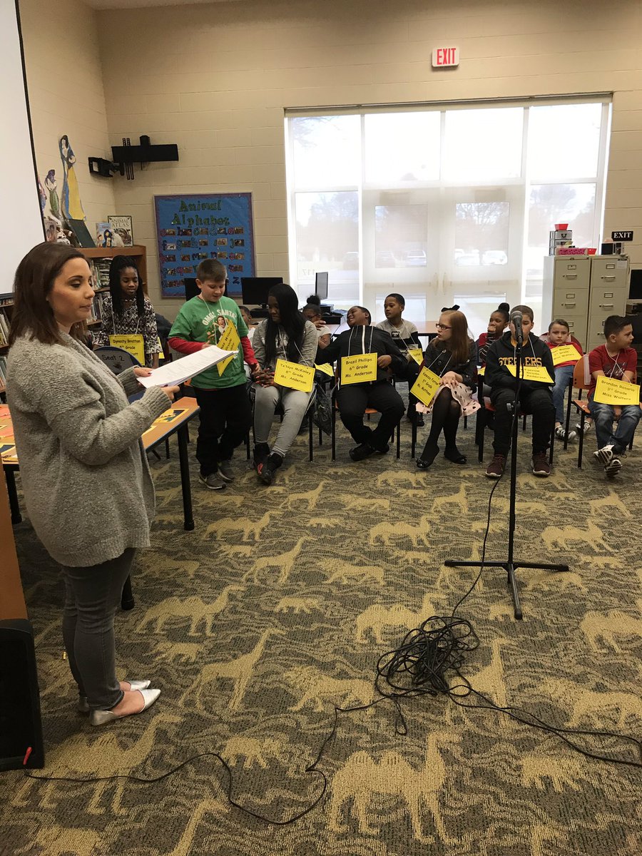 YankPatty's tweet photo. @PCBunn1 Elementary School... we did a remote broadcast of our spelling bee from our library. We even had a parent viewing party in the library. Congratulations to our winner: Ronan Collins. @krishmohip @YtownSchools https://t.co/75ds0v6Zp9