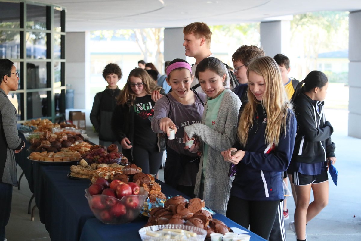TrinityPrepFL's tweet photo. Day one of finals complete! Our saints enjoyed breakfast treats put together by some of our wonderful parents and got back to studying for round two. #TrinityPrepFL #TPSlearns https://t.co/rP2mYazgDb