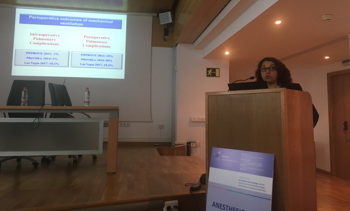 anestesiavalen's tweet photo. #ARS2018 jornada de investigación clínica en #Anestesiologia @UV_EG @medicina_uv @incliva_iis @GVAclinic @CVentilacionVLC Dra. Mirabella from Italy: 90% atelectasis in patients during anesthesia #ventilacionmecanica https://t.co/LwHRDNpJeG