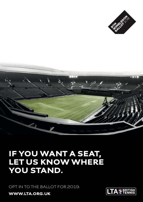With the horrible weather outside, why not look forward to sunnier times and opt in to the Wimbledon Ballot. The more members that opt in the more tickets the club will receive. Go to your BTM area &amp; opt in by February 22nd!