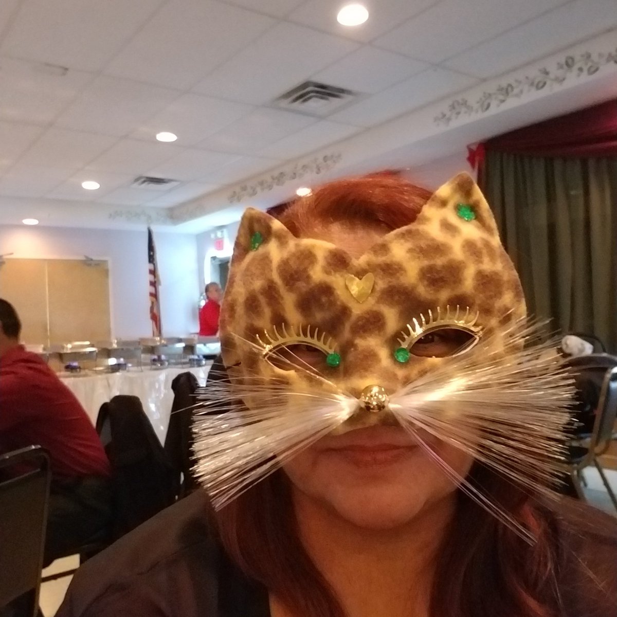 SparksofGod's tweet photo. Am I a cheetah? Am I a leopard?
The spots are not clear, but it is in the cat family😊 I'm a daughter of the almighty God❤🤗❤
Thanks @theisabellarose_life for your Sweet 16 masquerade party❤ Happy sweet 16 ❤
#authorlife #masquerade #blessed #SparksofCourageonAmazon https://t.co/xFUfmu2mXT