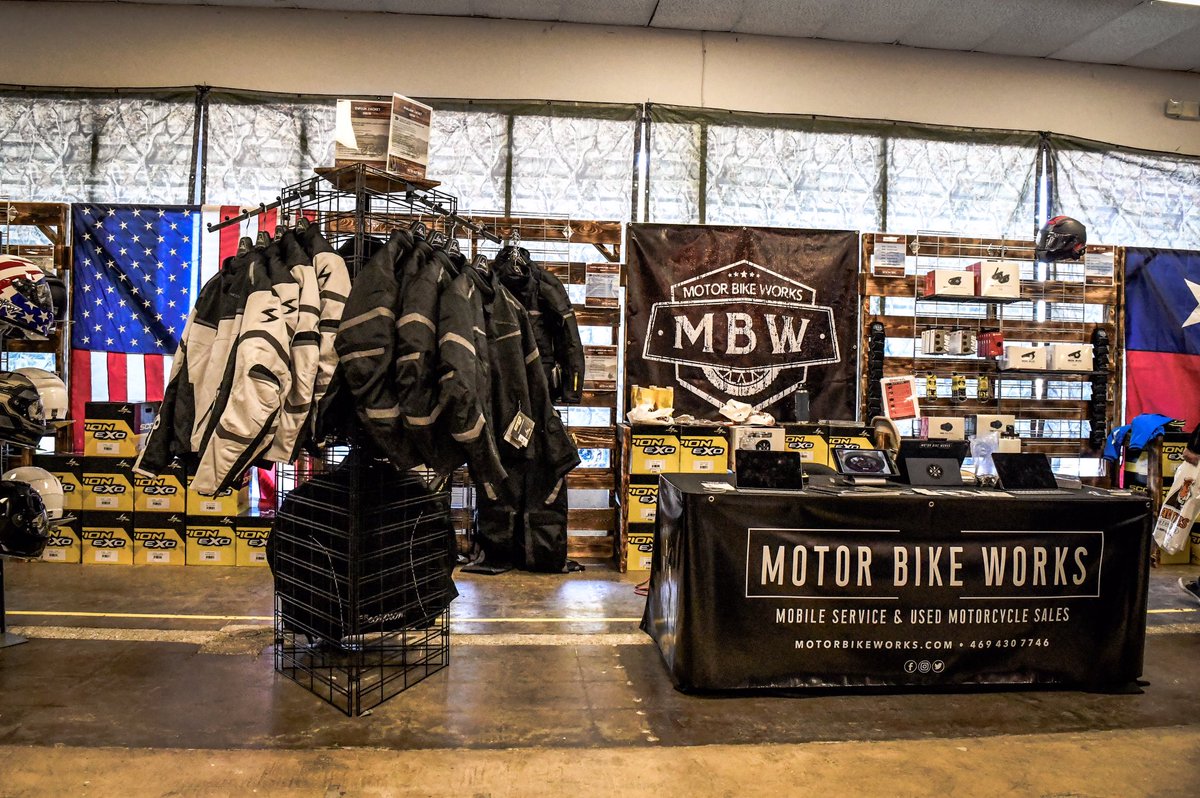 MotorBikeWorks's tweet photo. Our booth at the The Motorcycle Camping &amp; Adventure Touring  this past weekend was pretty rad. Here are some pics in case you missed it, and check out the full album on our Facebook! https://t.co/7moN7Kkf9M