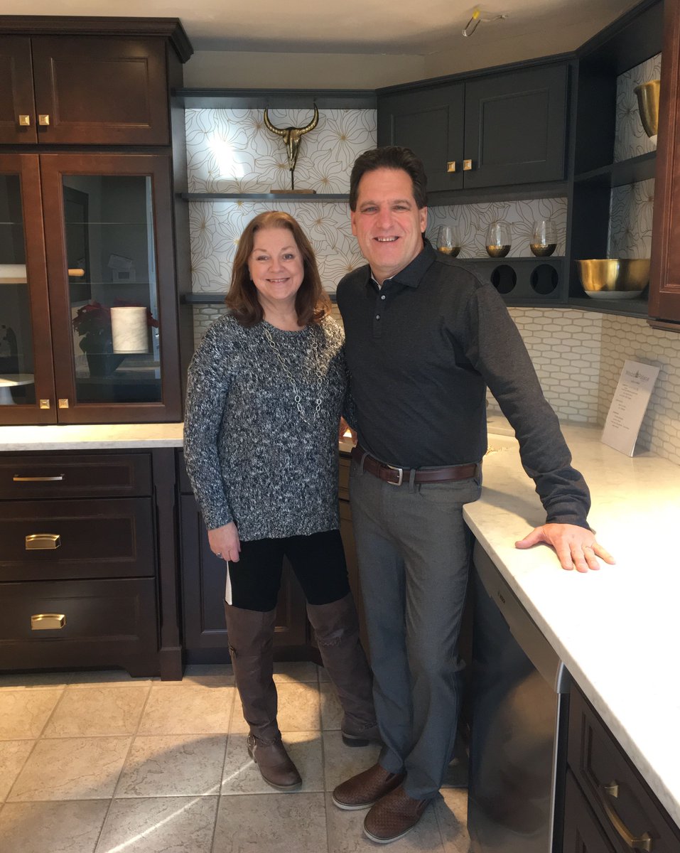 loribjohnson's tweet photo. I enjoy working with my client @Tim Holick. It is such a treat to visit his gorgeous custom kitchen showroom, Wood Palace Kitchens! He is looking super in his custom long sleeve polo w/ button cuff &amp; twill flannel 5-pockets. https://t.co/y6x3kCNweW