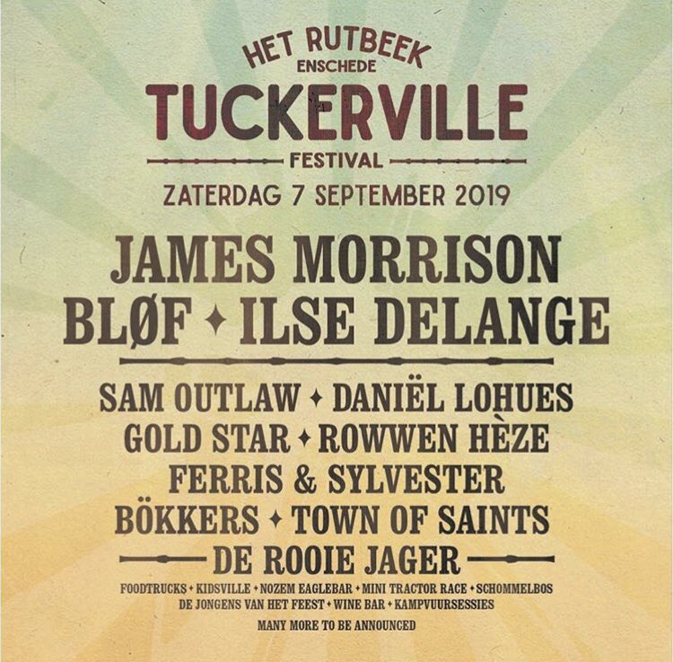 Holland! I’ll be playing <a href="/TuckervilleNL/">TuckervilleNL</a> on September 7th with these fine folk ⭐️ tickets on sale now 

tuckerville.nl/#