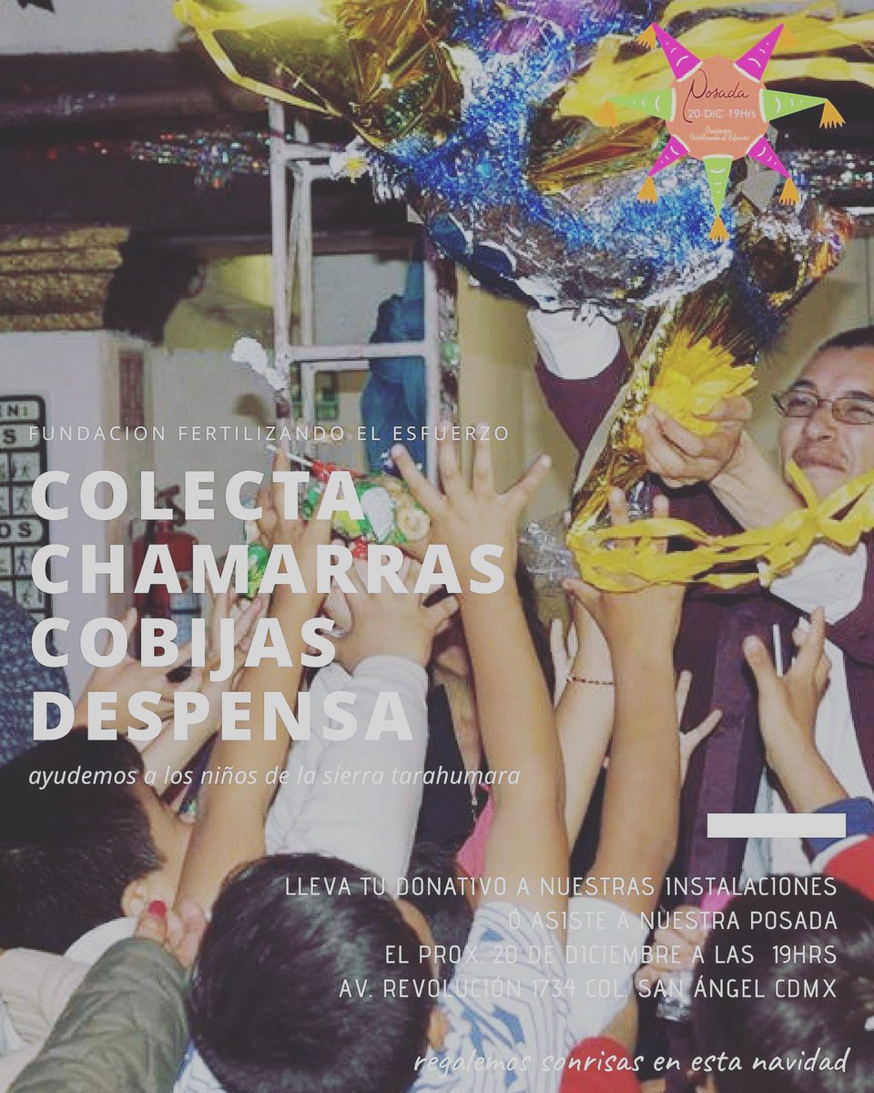 FUNDACIONFEAC's tweet photo. #Posada #FundacionFertilizandoElEsfuerzo #HazFelizaUnNiño https://t.co/u8jo7xcAxF