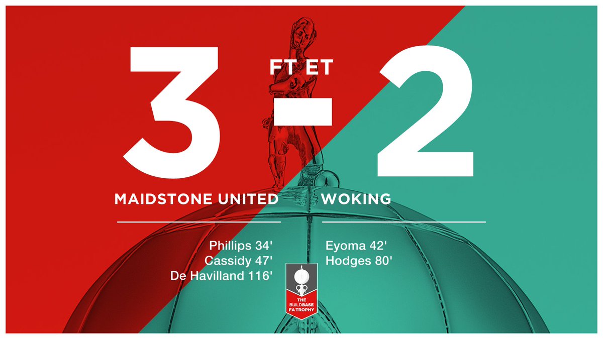 maidstoneunited's tweet photo. Get in there!

The Stones navigate their way into round two of the Buildbase FA Trophy after extra time! https://t.co/38OyC3lFH0