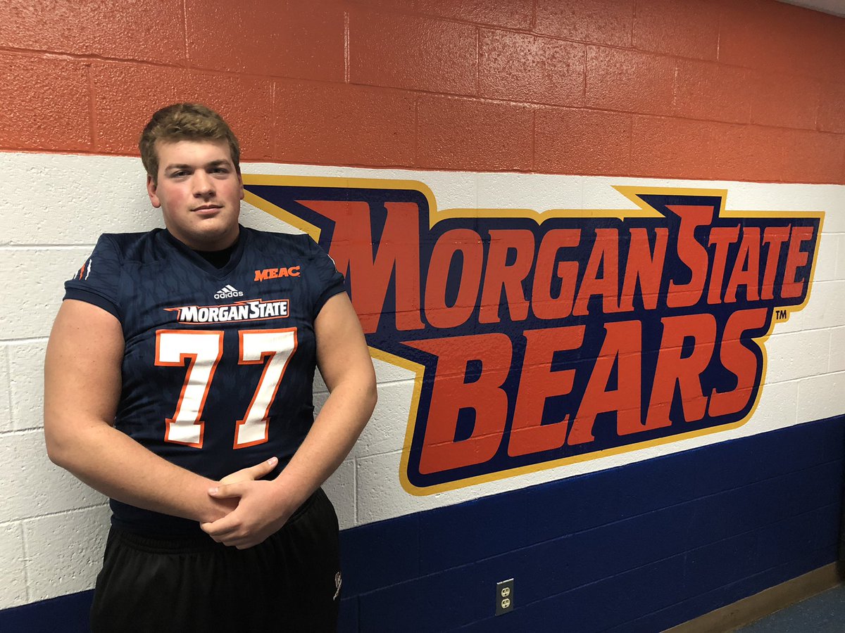 Malinowski_72's tweet photo. I would like to announce that I am verbally committed To Morgan State University! Thank you to all of coaches and teammates @ArchRyanFBall and @pennsburyfb for helping me develop my craft and help me get to where I am today. Go Bears !🔷🔶🐻 https://t.co/u3emziJJWt