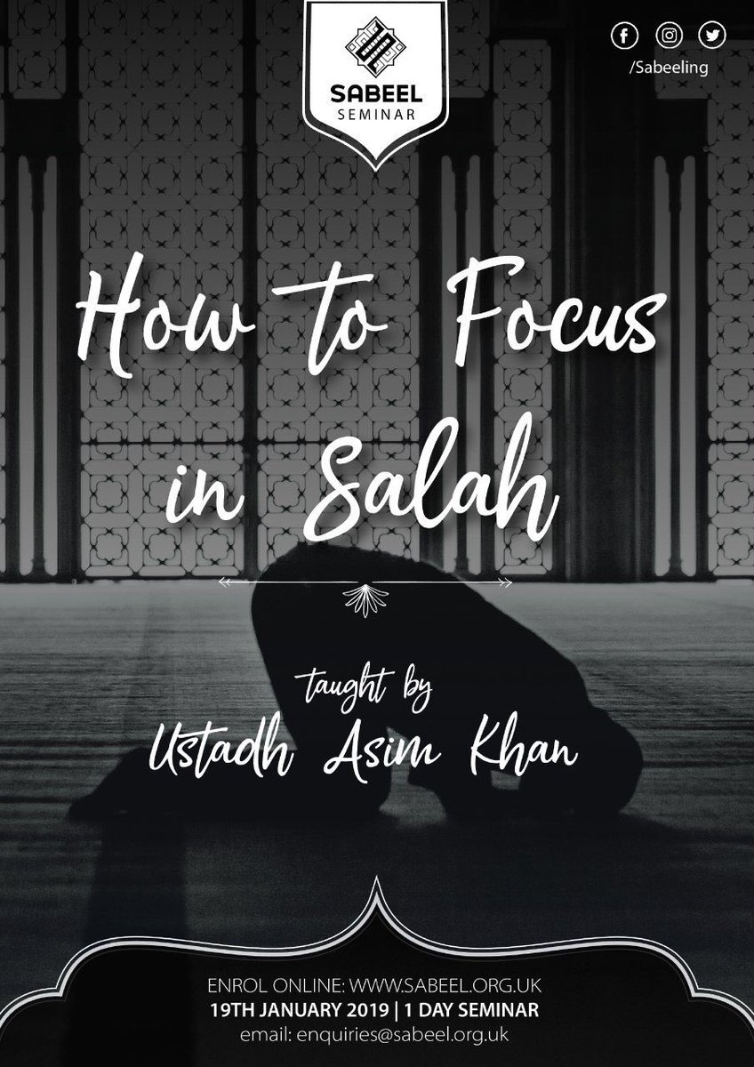 sabeeling's tweet image. ❗️EARLY BIRD DISCOUNT ENDS IN LESS THAN 5 DAYS❗️

SABEEL SEMINAR - HOW TO FOCUS IN SALAH

Register now: bit.ly/salahseminar

Trailer: youtu.be/ZtN81t7W4J8

Share | Like | Attend