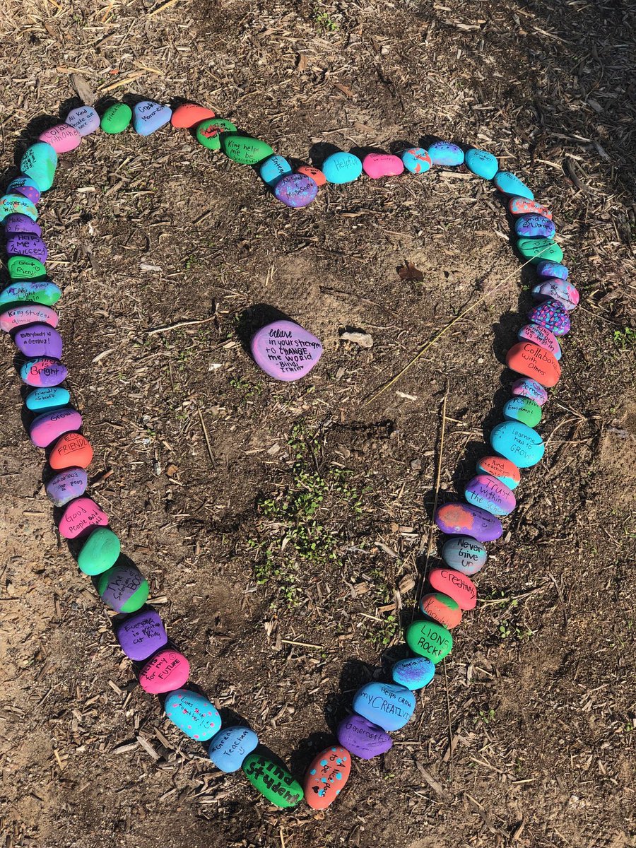 As part of our gratitude workshop, we made rocks with reasons why we’re grateful to be here at King! #theroarisreal