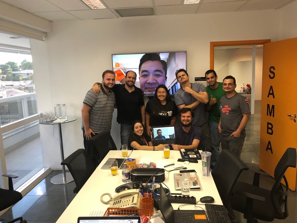 xandr's tweet photo. The Hackathon is on!! Xandr teams from around the world are participating in the 2018 Xandr Hackathon, featuring employee-led coding classes on how to build robots!! #XandrLife https://t.co/9hAWQRkU6O