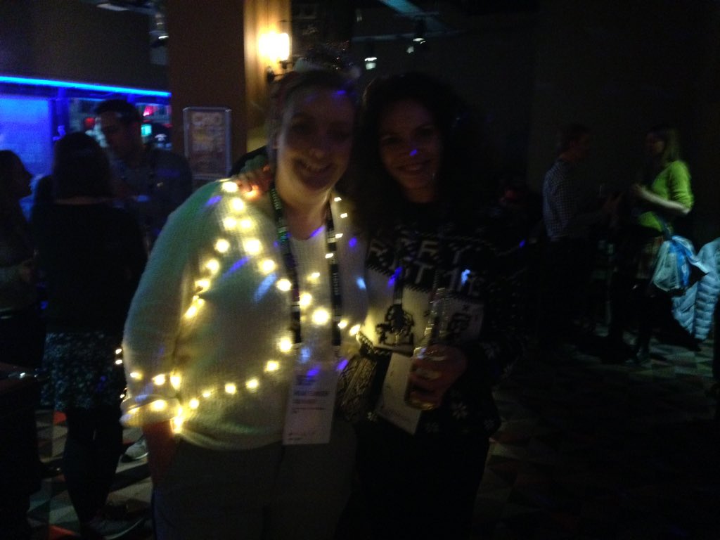 BritishEcolSoc's tweet photo. The stakes have been set for Christmas jumper day tomorrow by @MilanaTvM! #BESFEST #BES2018 https://t.co/JwPUftG72J