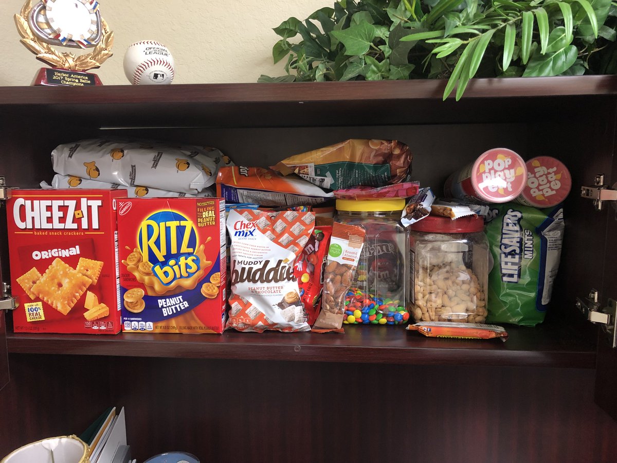 When we need an afternoon snack... we know who's office to visit 👀 #AfternoonSnacks #WeBlameLars