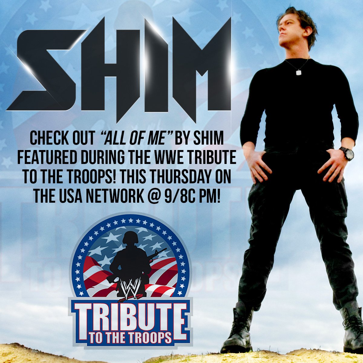 It’s an honor to have “All Of Me” as an #OfficialThemeSong for <a href="/WWE/">WWE</a>’s annual <a href="/TributeToTroops/">Tribute to Troops</a> event. Tune in Thursday, December 20, at 9/8c on @USA_Network to hear it!