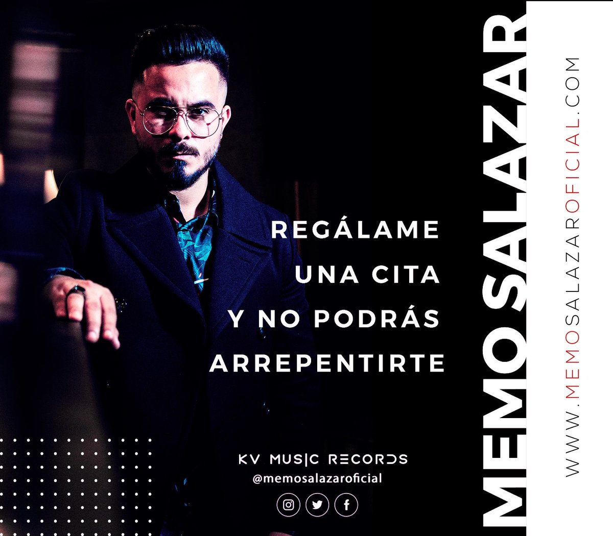 RealMemoSalazar's tweet photo. Regálame una cita y no podrás arrepentirte 
Te quedarás a mi lado...  #LiveSession

KV Music Records

#SolounMinuto  #MemoSalazar #cantante #cantautor #WriteSong #Artist #PopMusic #Pop https://t.co/M1PKw7pfLK