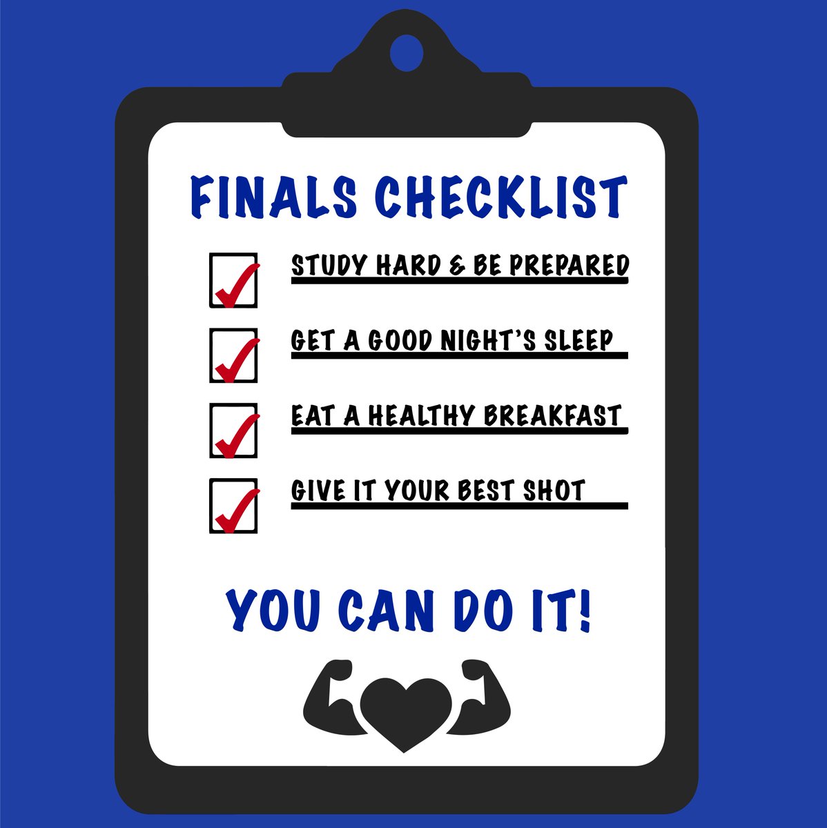 ICCampusRec's tweet image. We hope everyone is surviving finals week! Keep calm, you're doing great! 💙 💛#ICFit #ithacacollege #finalsmotivation
