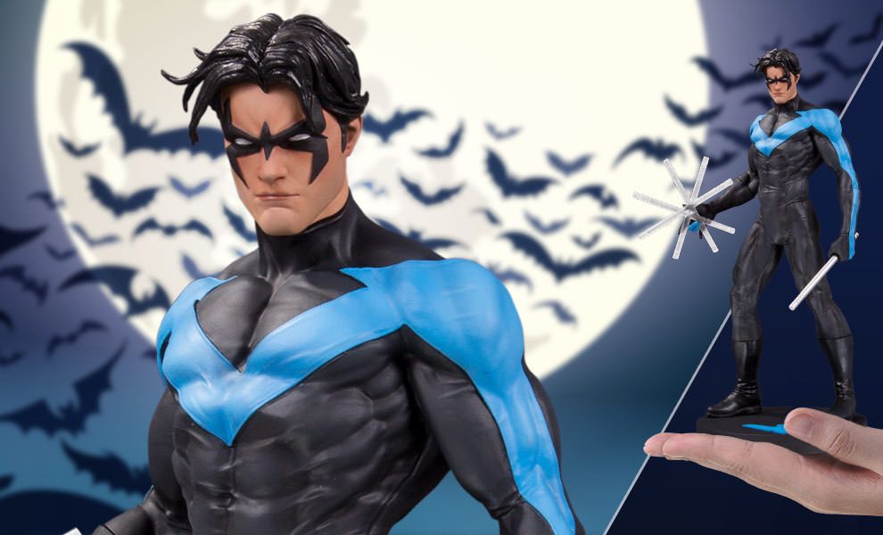 ...this polyresin statue captures Lee’s now iconic take on Nightwing! 